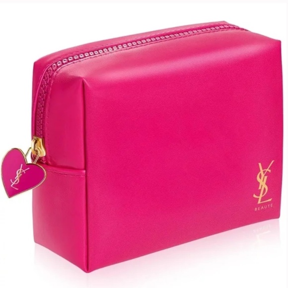 YSL Yves Saint Laurent Pink Crossbody Bag with Charm NEW - Picture 3 of 8